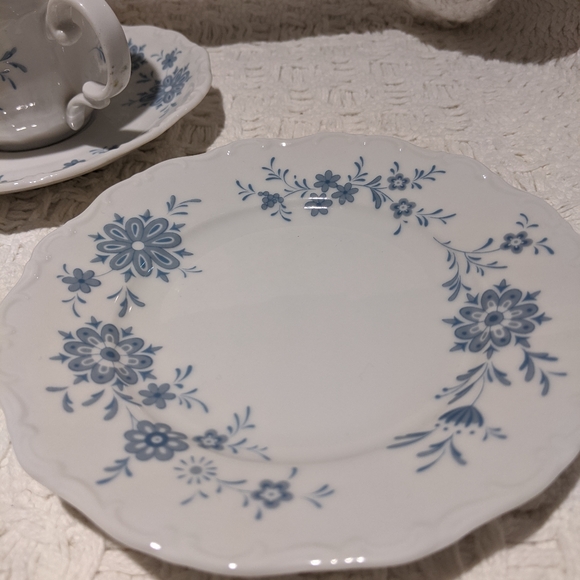 Seltmann Weiden Cup Saucer Bread Plate Blue - Picture 5 of 8